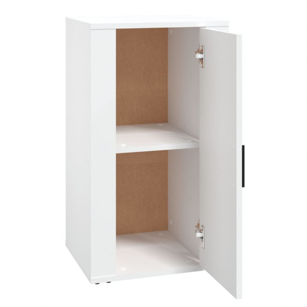 Aparador de madera contrachapada blanco 40x33x70 cm M 4