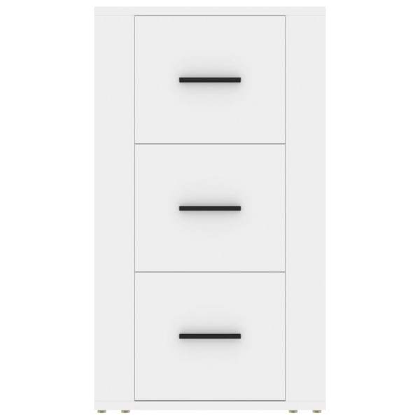 Aparador de madera contrachapada blanco 40x33x70 cm M 3