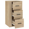 Aparador madera contrachapada color roble Sonoma 40x33x70 cm 4