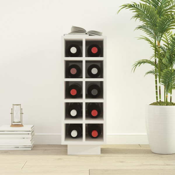 Botellero madera maciza de pino blanco 23x34x61 cm M 4