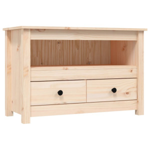 Mueble de TV de madera maciza de pino 79x35x52 cm H