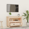 Mueble de TV de madera maciza de pino 79x35x52 cm 3