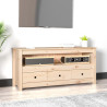 Mueble de TV de madera maciza de pino 114x35x52 cm 1
