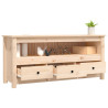 Mueble de TV de madera maciza de pino 114x35x52 cm 5