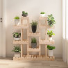 Soporte para plantas madera maciza de pino 104.5x25x109.5 cm 1
