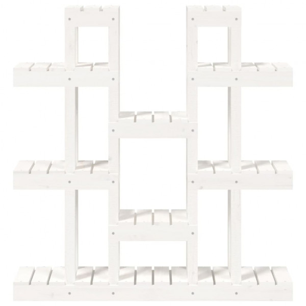 Suporte para plantas 104.5x25x109.5 cm pinho maciço branco M 5