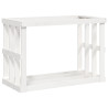 Soporte para leña de exterior madera pino blanco 108x52x74 cm 2