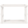Suporte de lenha p/ exterior 108x52x74 cm pinho maciço branco 5