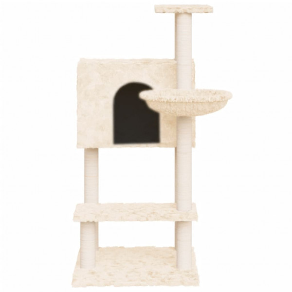 Rascador para gatos con postes de sisal crema 108.5 cm M 4