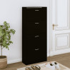 Mueble zapatero madera contrachapada negro 63x24x147 cm 1