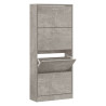Mueble zapatero madera contrachapada gris hormigón 63x24x147 cm 2