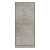 Mueble zapatero madera contrachapada gris hormigón 63x24x147 cm 4