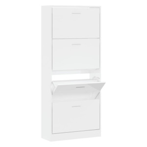 Sapateira 63x24x147 cm derivados de madeira branco brilhante H