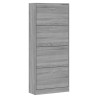 Mueble zapatero madera contrachapada gris Sonoma 63x24x147 cm 3
