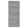 Mueble zapatero madera contrachapada gris Sonoma 63x24x147 cm 4