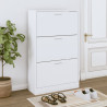 Mueble zapatero madera contrachapada blanco 63x24x103 cm 1