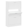 Mueble zapatero madera contrachapada blanco 63x24x103 cm 2