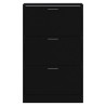 Mueble zapatero madera contrachapada negro 63x24x103 cm 4