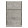 Mueble zapatero madera contrachapada gris hormigón 63x24x103 cm 4