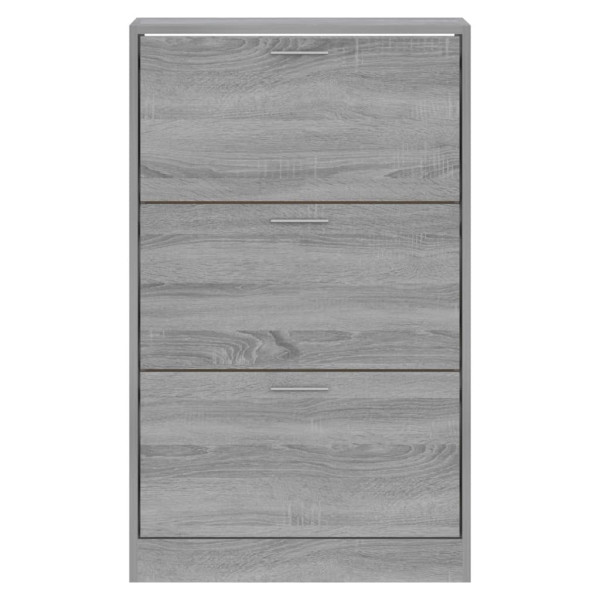 Mueble zapatero madera contrachapada gris Sonoma 63x24x103 cm M 4