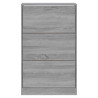 Mueble zapatero madera contrachapada gris Sonoma 63x24x103 cm 4