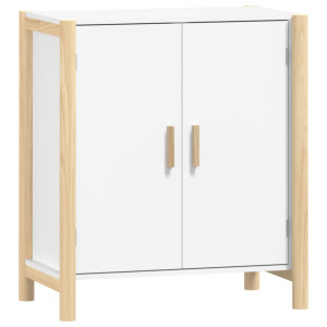 Aparador de madera contrachapada blanco 62x38x70 cm H