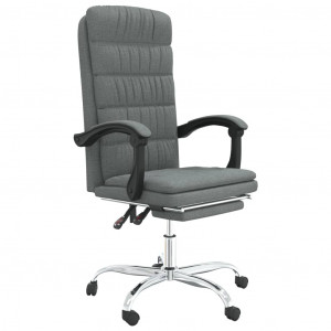 Silla de oficina reclinable de tela gris oscuro H