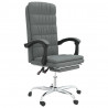 Silla de oficina reclinable de tela gris oscuro 2