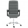 Silla de oficina reclinable de tela gris oscuro 3