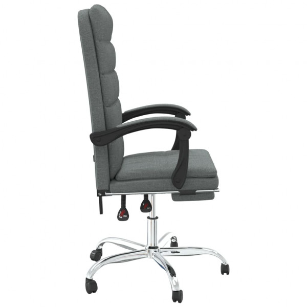 Silla de oficina reclinable de tela gris oscuro M 4