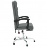 Silla de oficina reclinable de tela gris oscuro 4
