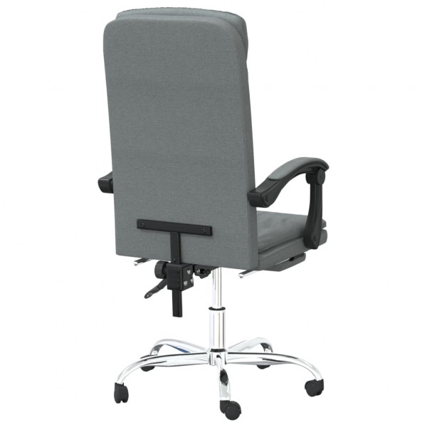 Silla de oficina reclinable de tela gris oscuro M 5