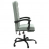 Silla de oficina reclinable de terciopelo gris claro 4