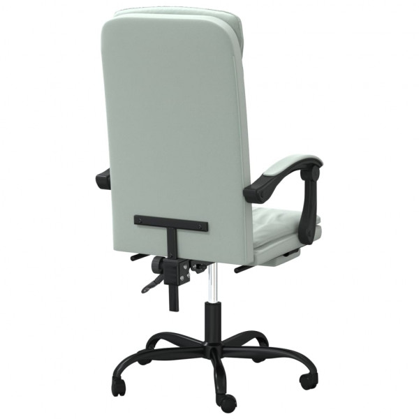 Silla de oficina reclinable de terciopelo gris claro M 5
