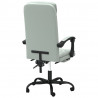 Silla de oficina reclinable de terciopelo gris claro 5