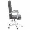 Silla de oficina reclinable cuero sintético gris 4