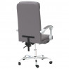 Silla de oficina reclinable cuero sintético gris 5