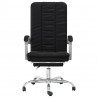 Silla de oficina reclinable cuero sintético negro 3
