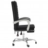Silla de oficina reclinable cuero sintético negro 4
