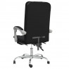 Silla de oficina reclinable cuero sintético negro 5