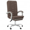 Silla de oficina reclinable cuero sintético marrón 2