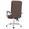 Silla de oficina reclinable cuero sintético marrón 5