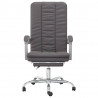 Silla de oficina reclinable cuero sintético gris 3