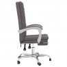 Silla de oficina reclinable cuero sintético gris 4