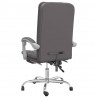Silla de oficina reclinable cuero sintético gris 5