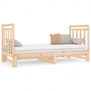 Sofá cama extraíble madera maciza de pino 2x(90x190) cm H