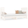 Sofá-cama removível em madeira maciça de pinho branco 2x(90x190) cm 2