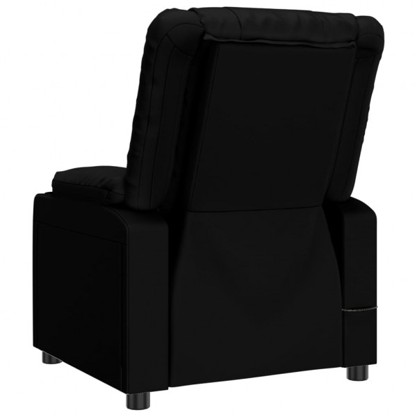 Sillón reclinable de cuero sintético negro M 5