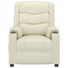 Sillón reclinable de cuero sintético crema 3