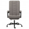 Silla de oficina reclinable de tela gris taupé 3
